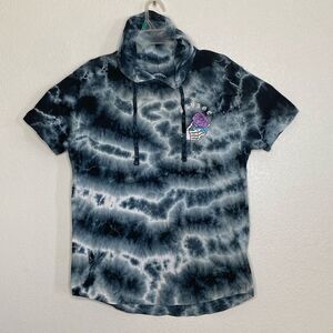 DIKOTOMY Tie Dye Short Sleeves Pullover Savage Hoodie Size M
